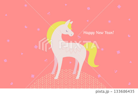 かわいい馬のイラスト 133686435