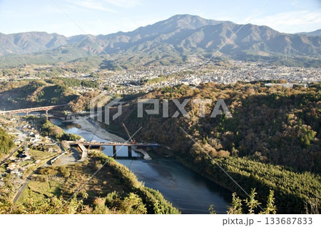 リニア中央新幹線・第一木曽川橋梁の工事風景　2025年秋の記録 133687833