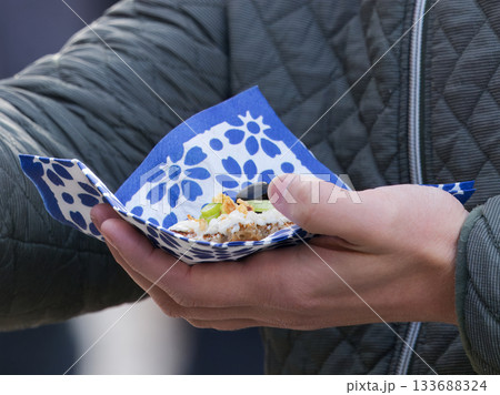 Open-Faced Sandwich at Naplavka Farmers Market, Prague 133688324