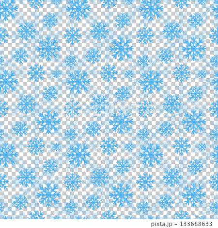 Seamless pattern with blue snowflakes on an isolated background. Drawing with colored pencils. Pencil drawing with delicate snowflakes for winter themes, wallpaper, wrapping paper, textiles Seamless pattern with blue snowflakes on an isolated background. Drawing with colored pencils. Pencil drawing with delicate snowflakes for winter themes, wallpaper, wrapping paper, textiles 133688633