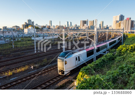 【横須賀線】早朝の東京方面へ向かう列車 133688860