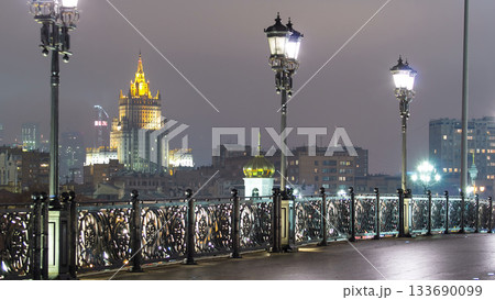 building of ministry of internal affairs winter night timelapse, Moscow, Russia building of ministry of internal affairs winter night timelapse, Moscow, Russia 133690099