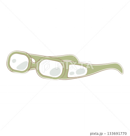 花粉症対策用メガネのイラスト 133691770