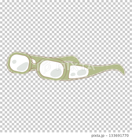 Illustration of glasses for hay fever prevention 133691770