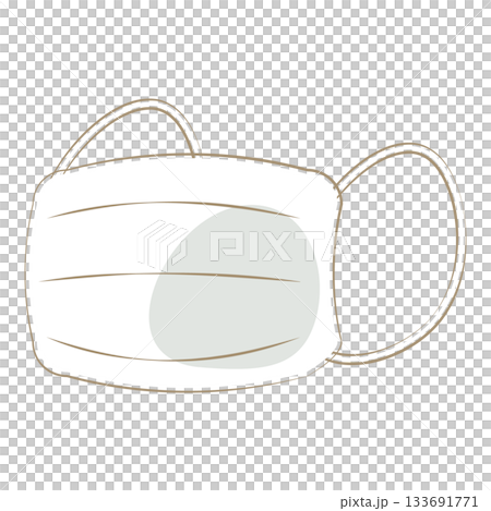 白色褶皺口罩示意圖 133691771