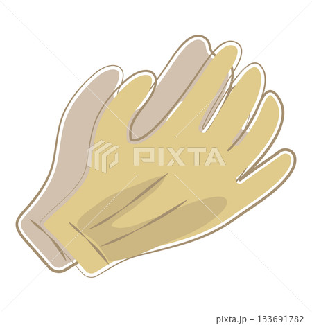 淡色の手袋(ペア)のイラスト 淡色の手袋(ペア)のイラスト 133691782