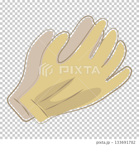 一副淺色手套的插圖 133691782