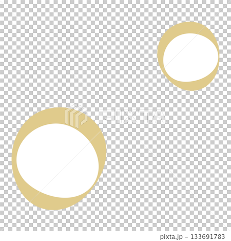 Illustration of a round beige circle mark 133691783