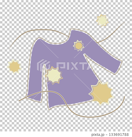 花粉飛舞在衣服上的插圖 花粉飛舞在衣服上的插圖 133691788