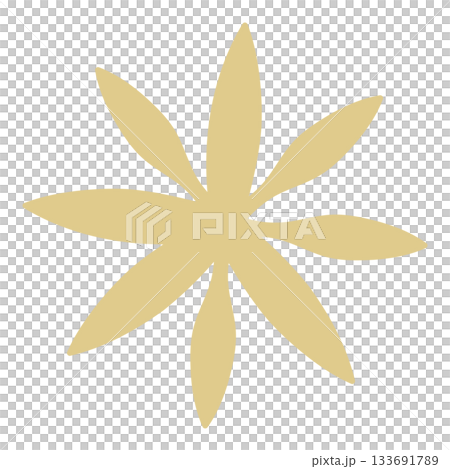 Illustration of an abstract shape inspired by pollen 133691789