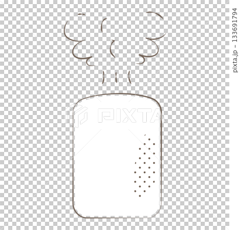 こげ茶線画の加湿機のイラスト(蒸気) こげ茶線画の加湿機のイラスト(蒸気) 133691794