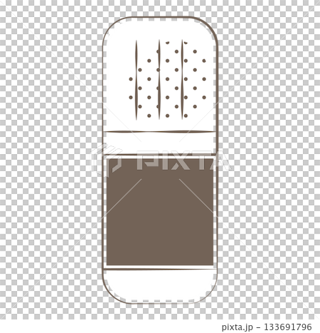 茶色線画の処方目薬のイラスト 茶色線画の処方目薬のイラスト 133691796