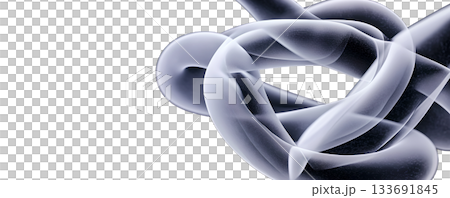 Ethereal smoke rings swirling and gradually fading into a captivating minimalist composition 133691845