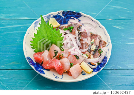 新鮮魚で和風カルパッチョ 新鮮魚で和風カルパッチョ 133692457