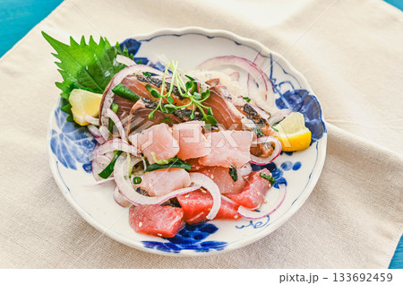 新鮮魚で和風カルパッチョ 新鮮魚で和風カルパッチョ 133692459