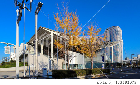 銀杏並木と幕張メッセ 133692975