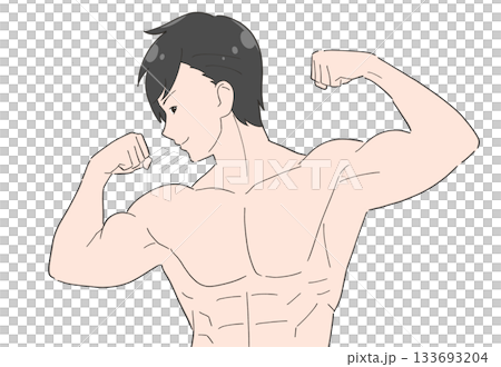 筋肉ムキムキの男性 イラスト 筋肉ムキムキの男性 イラスト 133693204