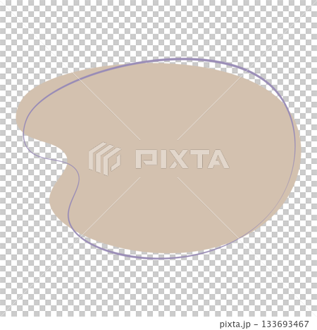 Beige organic shape frame illustration Beige organic shape frame illustration 133693467
