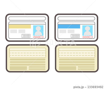 運転免許証の表裏のイラスト 133693492