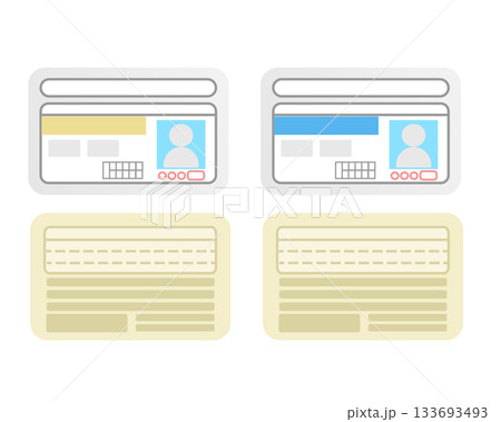運転免許証の表裏のイラスト 133693493