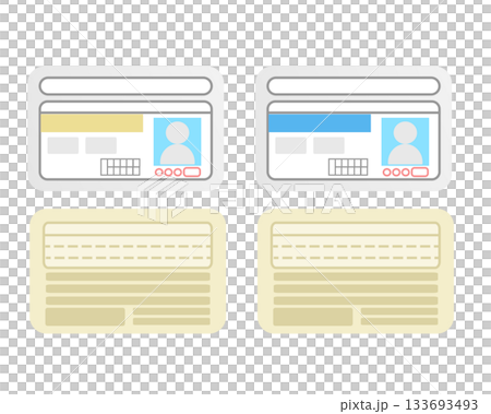 運転免許証の表裏のイラスト 133693493