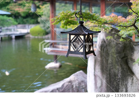 三景園釣り灯籠の景色 三景園釣り灯籠の景色 133693826