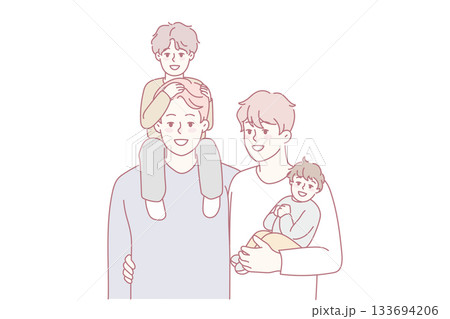 Homosexual men with adopted kids 133694206