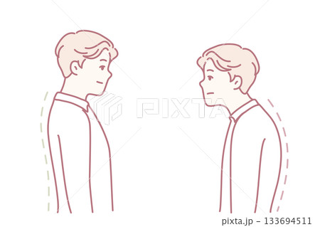 quiet conflict portrayed, silent disagreement illustrated through intense facial expressions and posture, depiction of hushhush quarrel characterized by tense looks and conflicting attitudes 133694511