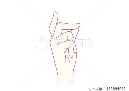 Person make hand gesture of how easy 133694651