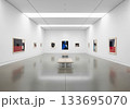 Modern sleek art gallery interior 133695070