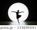 Dancer Silhouette with Spotlight 133695091