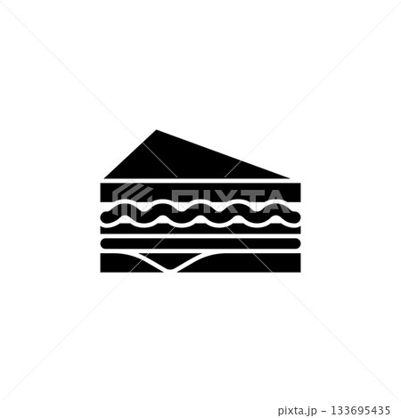 Sandwich vector icon. Food icon solid style. perfect use for logo, presentation, website, and more. modern icon design glyph style 133695435
