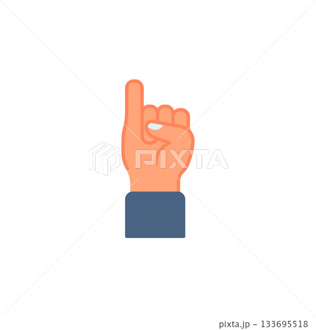 Pinky finger vector icon. Hand gesture icon flat style. perfect use for logo, presentation, website, and more. modern icon design color style 133695518