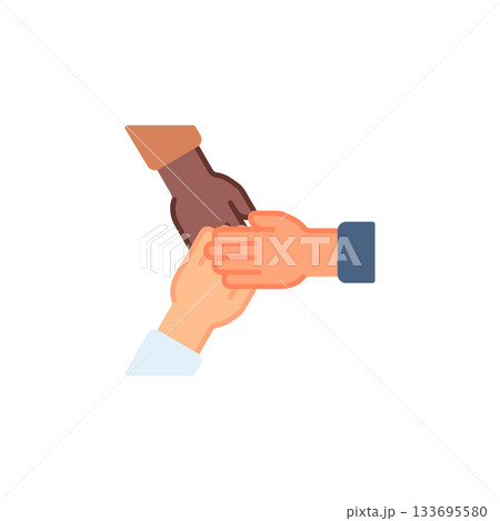 United hand gesture vector icon. Hand gesture...のイラスト素材 [133695580] - PIXTA
