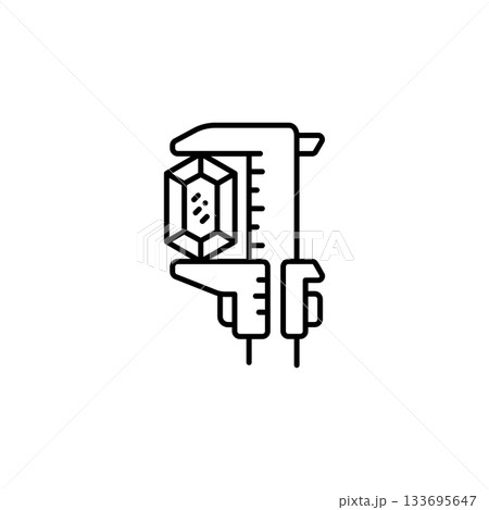 Caliper Jewelry vector icon. Jewelry icon line style. perfect use for logo, presentation, website, and more. modern icon design outline style 133695647