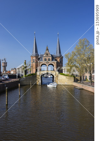 Waterpoort gate in Sneek, Friesland, Netherlands Waterpoort gate in Sneek, Friesland, Netherlands 133695909