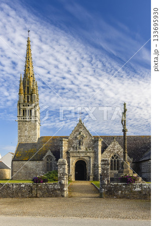 Saint Tugen church in Primelin Brittany with calvary 133695930