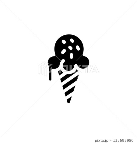 ice cream vector icon. food and beverage icon solid style. perfect use for icon, logo, illustration, website, and more. icon design glyph style ice cream vector icon. food and beverage icon solid style. perfect use for icon, logo, illustration, website, and more. icon design glyph style 133695980
