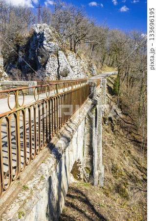 Old infrastructure along Route du Pont du Diable in Doubs 133696195