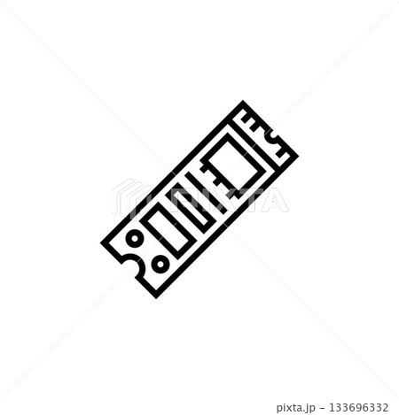 ssd vector icon. computer component icon outline style. perfect use for logo, presentation, website, and more. simple modern icon design line style 133696332