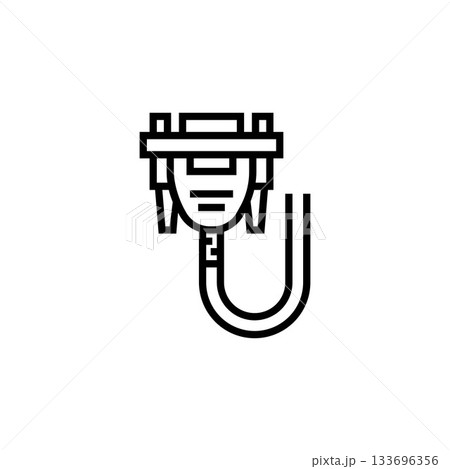 vga cable vector icon. computer component icon outline style. perfect use for logo, presentation, website, and more. simple modern icon design line style vga cable vector icon. computer component icon outline style. perfect use for logo, presentation, website, and more. simple modern icon design line style 133696356