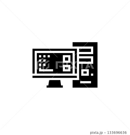 computer vector icon. computer component icon solid style. perfect use for logo, presentation, website, and more. simple modern icon design solid style computer vector icon. computer component icon solid style. perfect use for logo, presentation, website, and more. simple modern icon design solid style 133696636