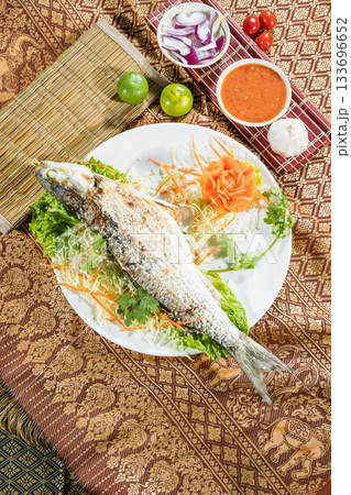 thai grilled fish main dish thai grilled fish main dish 133696652