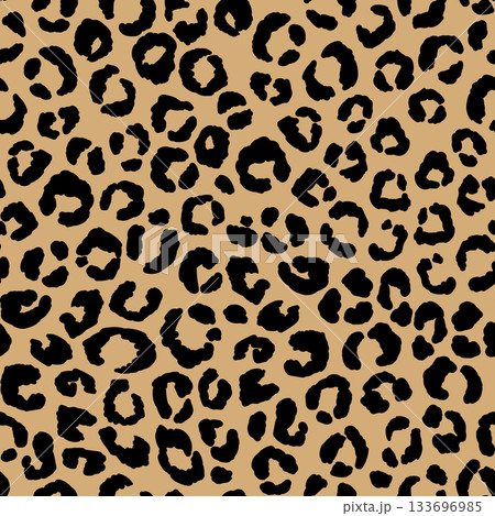 Abstract modern leopard seamless pattern. Animals trendy background. Color decorative vector stock illustration for print, card, postcard, fabric, textile. Modern ornament of stylized skin 133696985