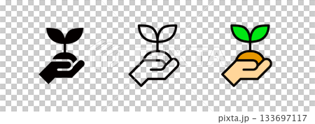 代表環境保護和生態的圖標，植樹活動的標誌 133697117