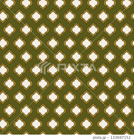 Arabic arabesque seamless pattern with colorful elements. Geometric background. Design greeting card for Ramadan Kareem, Islamic ornamental colorful detail of mosaic. Vector illustration Arabic arabesque seamless pattern with colorful elements. Geometric background. Design greeting card for Ramadan Kareem, Islamic ornamental colorful detail of mosaic. Vector illustration 133697152