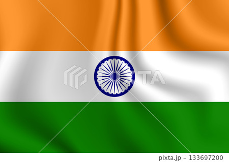 Flag of India. Indian national symbol in official colors. Template icon. Abstract vector background Flag of India. Indian national symbol in official colors. Template icon. Abstract vector background 133697200