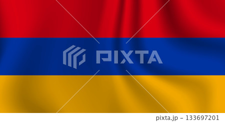 Flag of Armenia. Armenian national symbol in official colors. Template icon. Abstract vector background Flag of Armenia. Armenian national symbol in official colors. Template icon. Abstract vector background 133697201