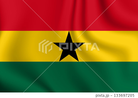 Flag of Ghana. Ghanaian national symbol in official colors. Template icon. Abstract vector background Flag of Ghana. Ghanaian national symbol in official colors. Template icon. Abstract vector background 133697205