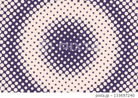 Pop art creative concept colorful comics book magazine cover. Polka dots colorful background. Cartoon halftone retro pattern. Abstract template design for poster, card, sale banner, empty bubble 133697240